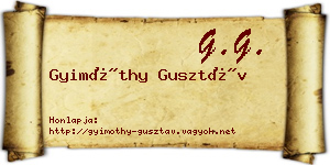 Gyimóthy Gusztáv névjegykártya