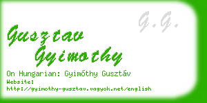 gusztav gyimothy business card