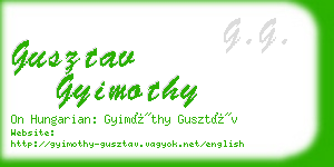 gusztav gyimothy business card